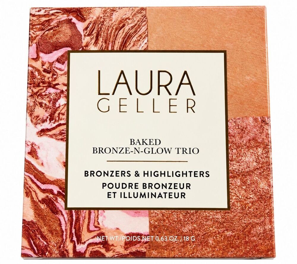 Laura Geller Baked Bronze-N-Glow Trio FAIR Bronzer & Highlighters NIB